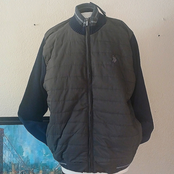 RALPH LAUREN US Polo Assn Men's Bomber Sweater Jacket Full Zip , NEW XL - Picture 3 of 7